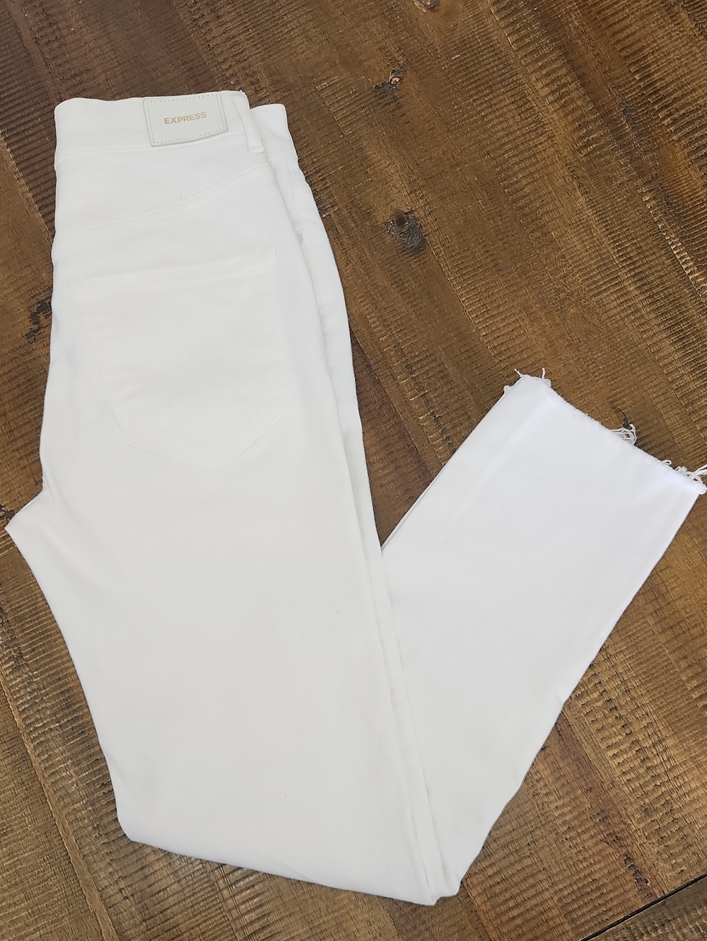 Express Women's White High-Rise Jeans Sz 2R